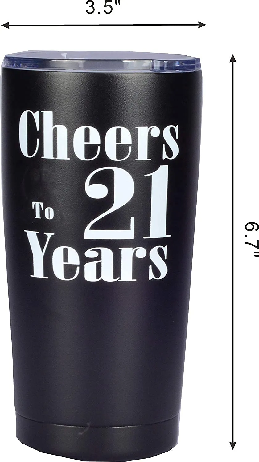 21st Birthday Gifts for Men, 21st Birthday, 21st Birthday Tumbler, 21st Birthday