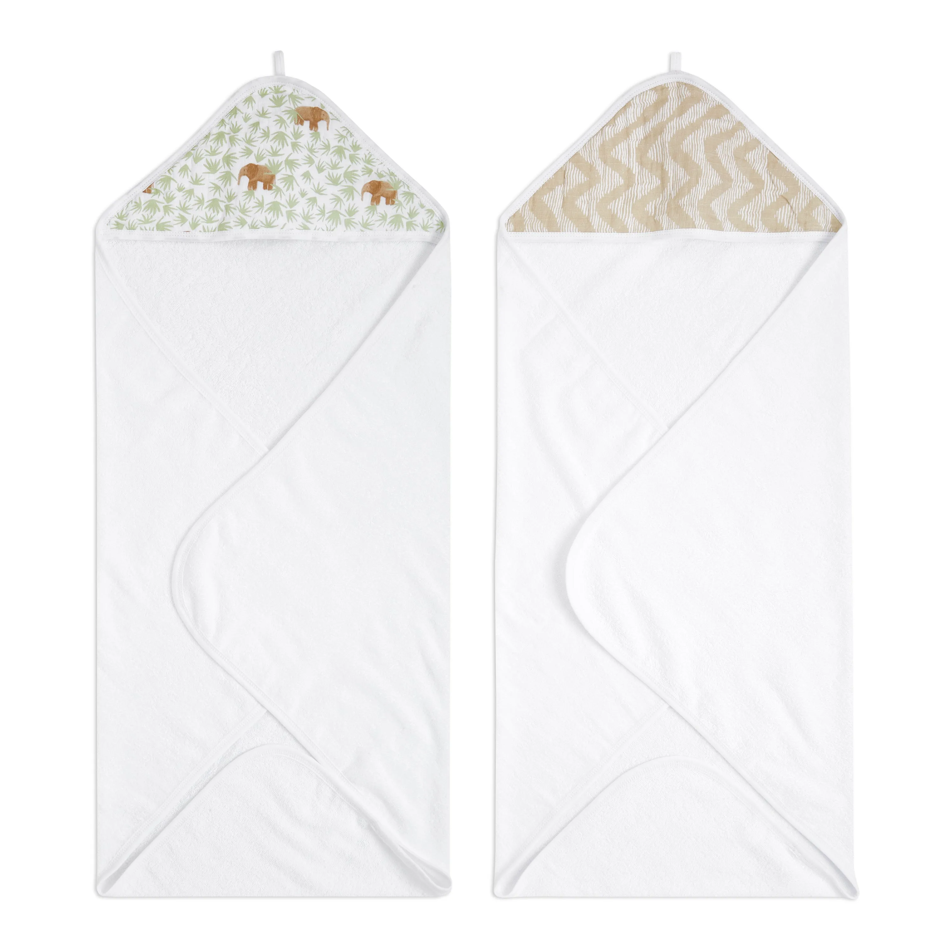 aden   anais Cotton Hooded Towels 2 pack Tanzania Tan