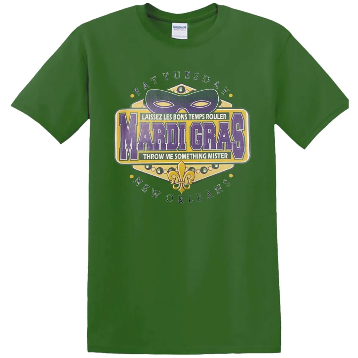 Adult Mardi Gras Fat Tuesday Throw Me Something Tee-Shirt