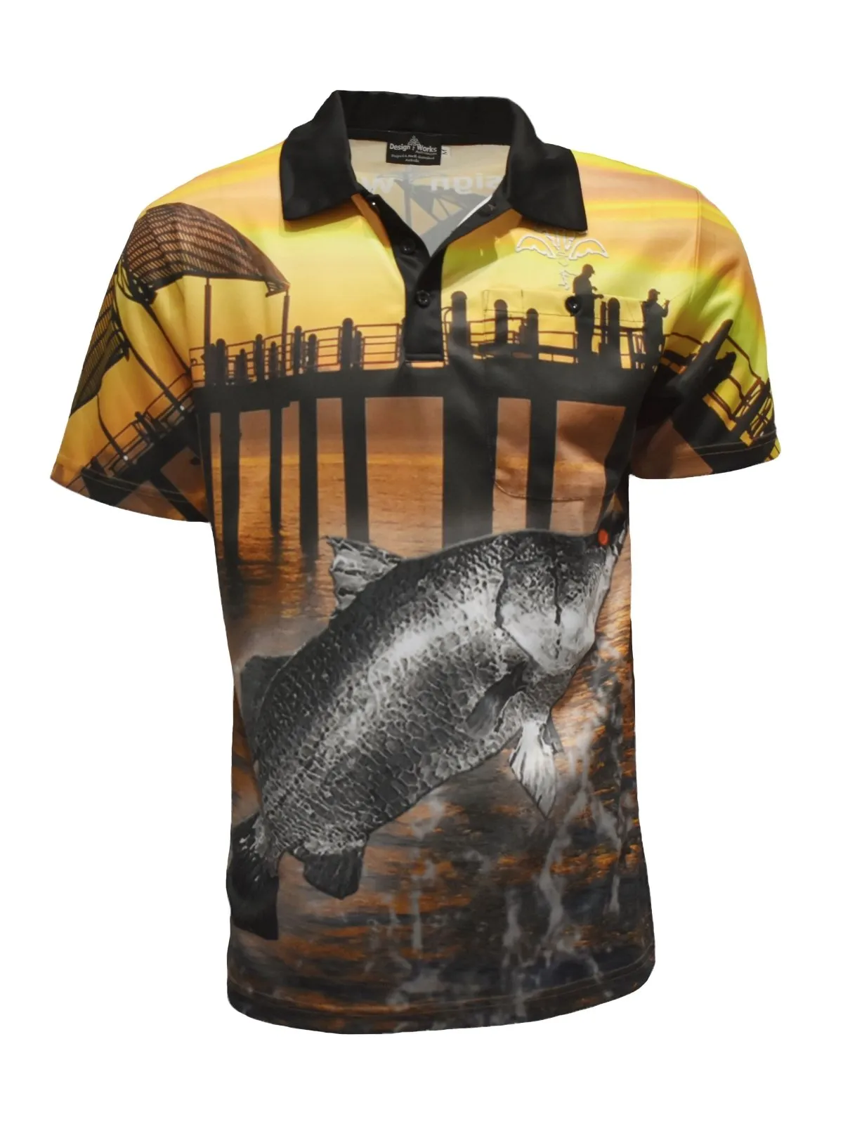 Adult Short Sleeve Fishing Shirt - Fishing Jetty