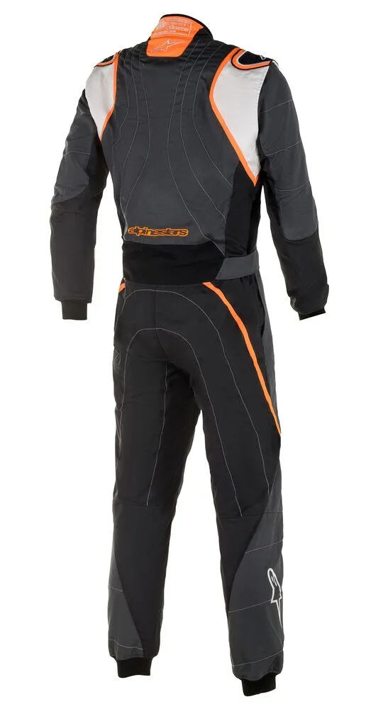 ALPINESTARS 3355020_1424_48 GP RACE v2 Racing suit, FIA 8856-2018, grey/white/orange, Size 48