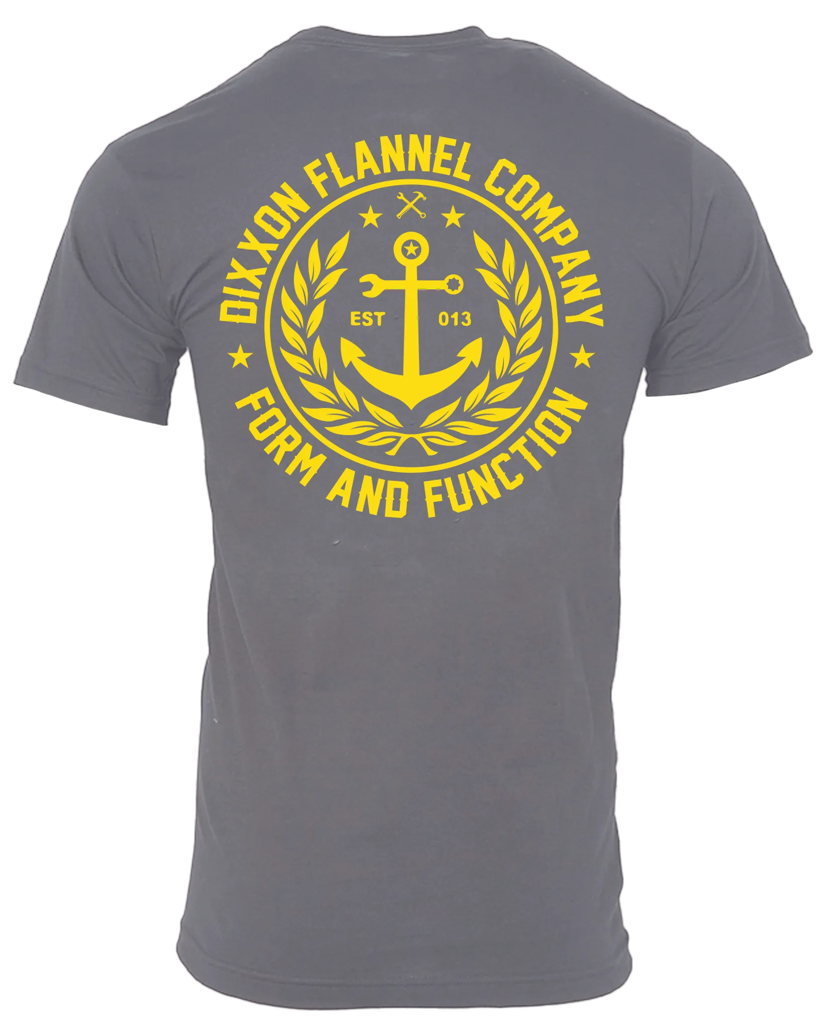 Anchor Crest T-Shirt - Gray & Yellow