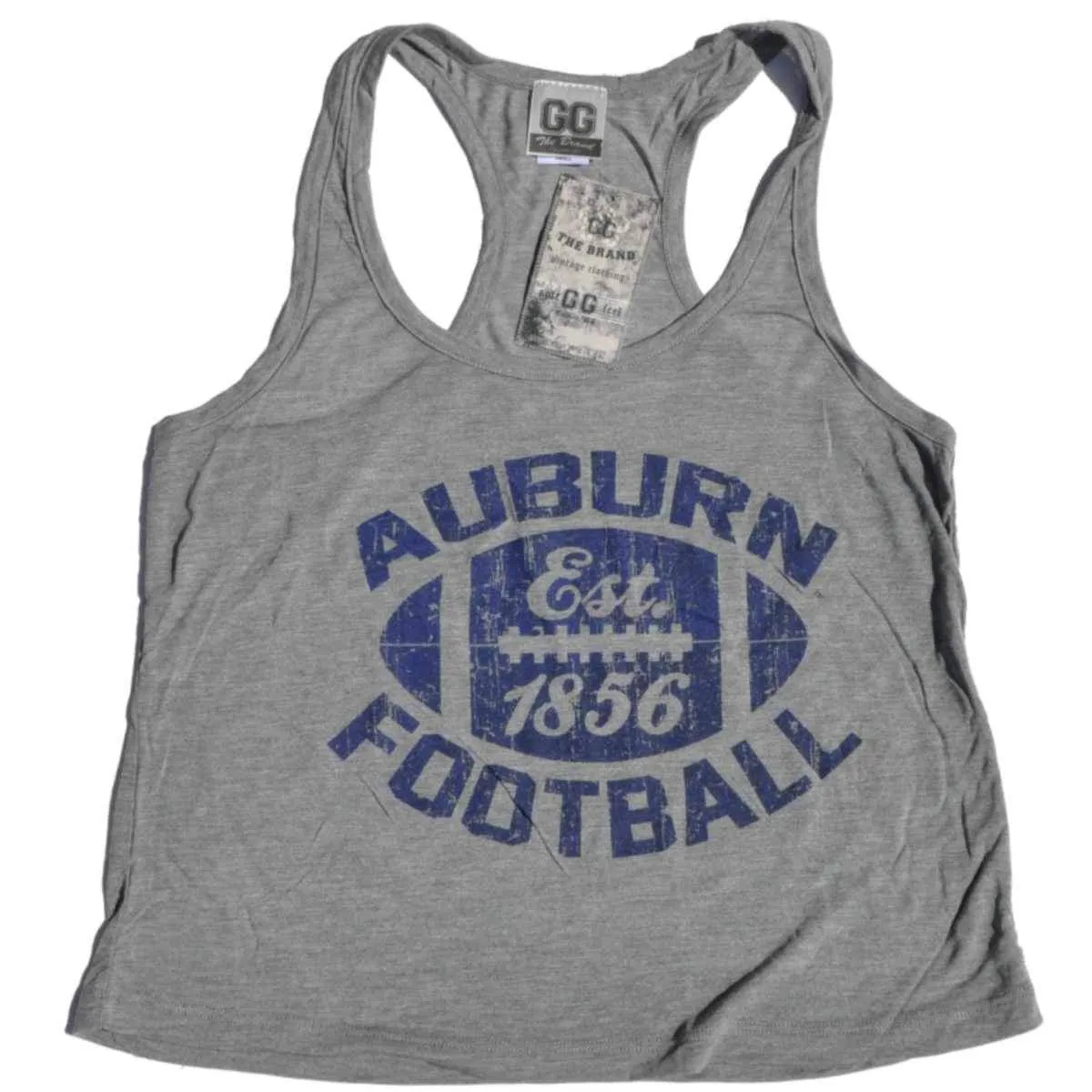 Auburn Tigers GG Women Gray Football Performance Loose Dance Tank Top