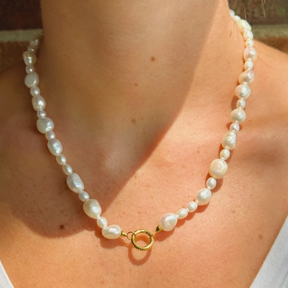 Ayla Irregular Pearl Necklace