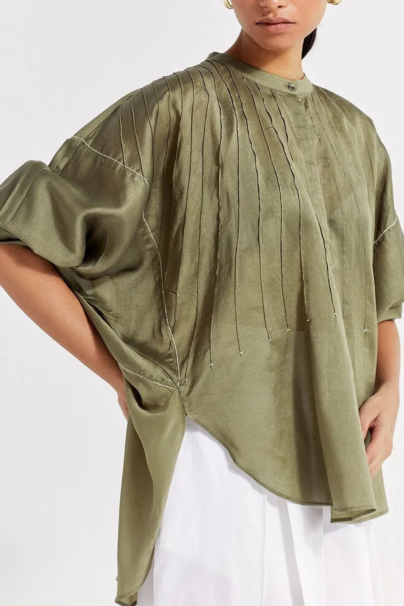 Bat Sleeve Top Co-ord (Set of 2) - Sap Green