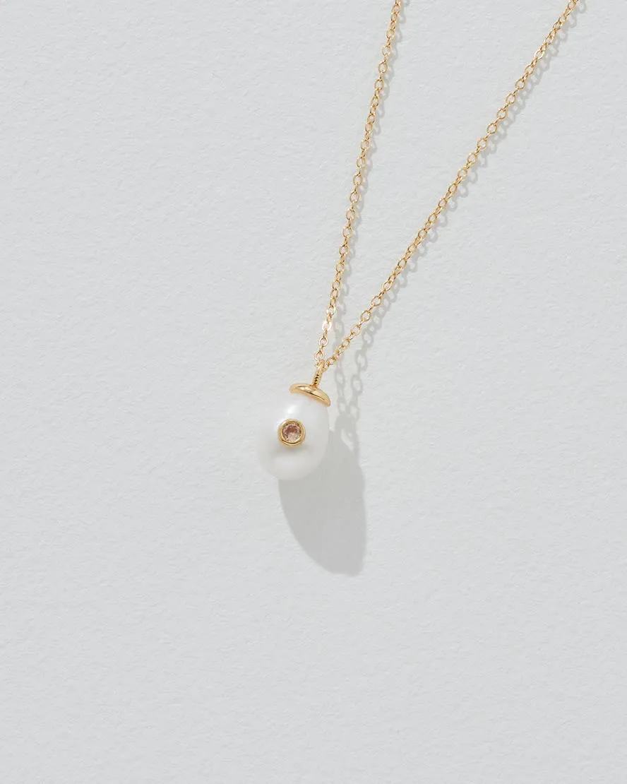 Birthstone Pearl Pendant October