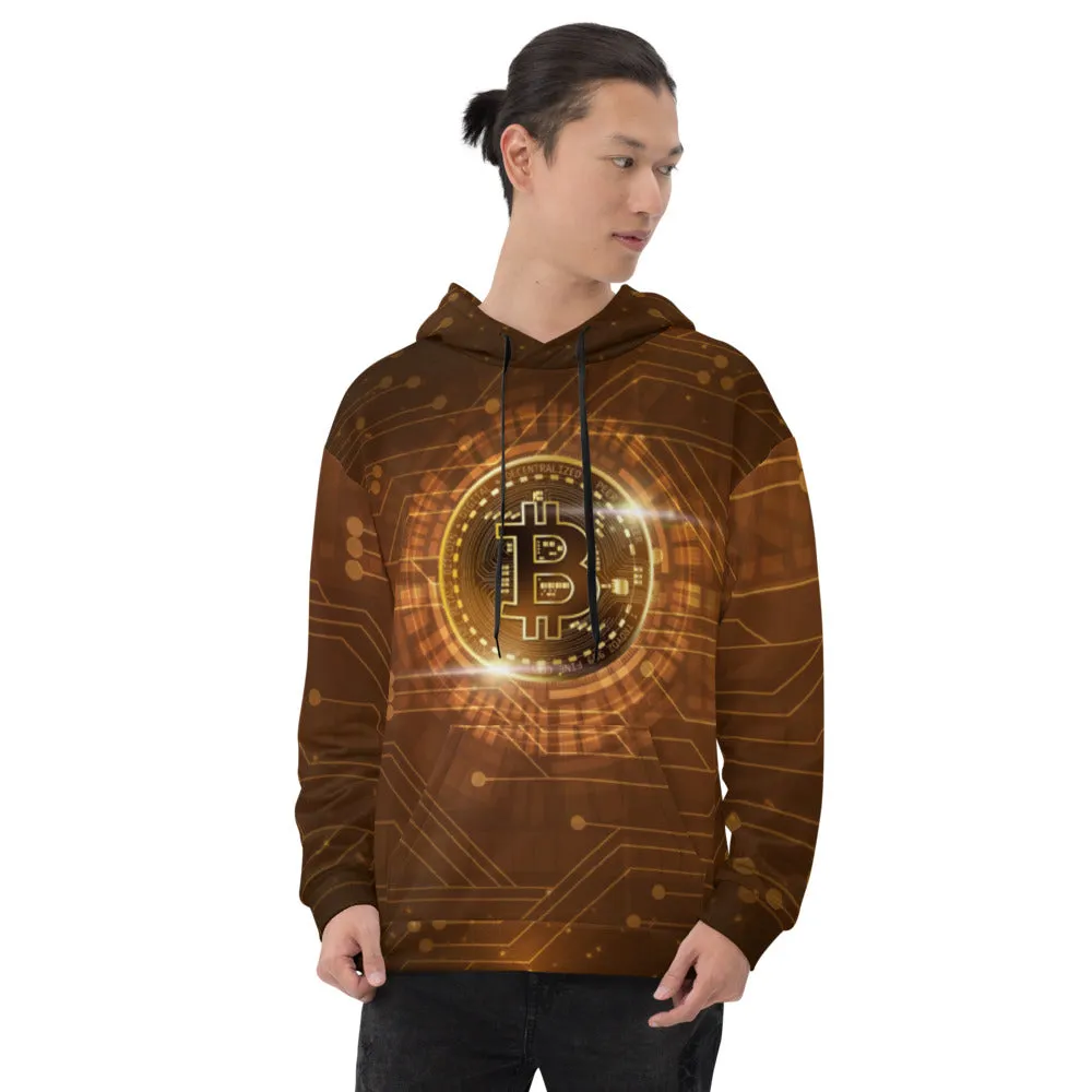 Bitcoin All Over Print Hoodie