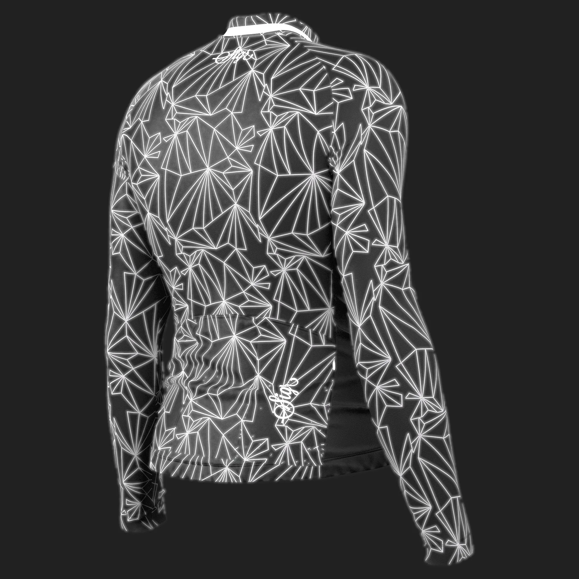 Black Iris Norrsken Men's  Long Sleeved Reflective Cycling Jersey