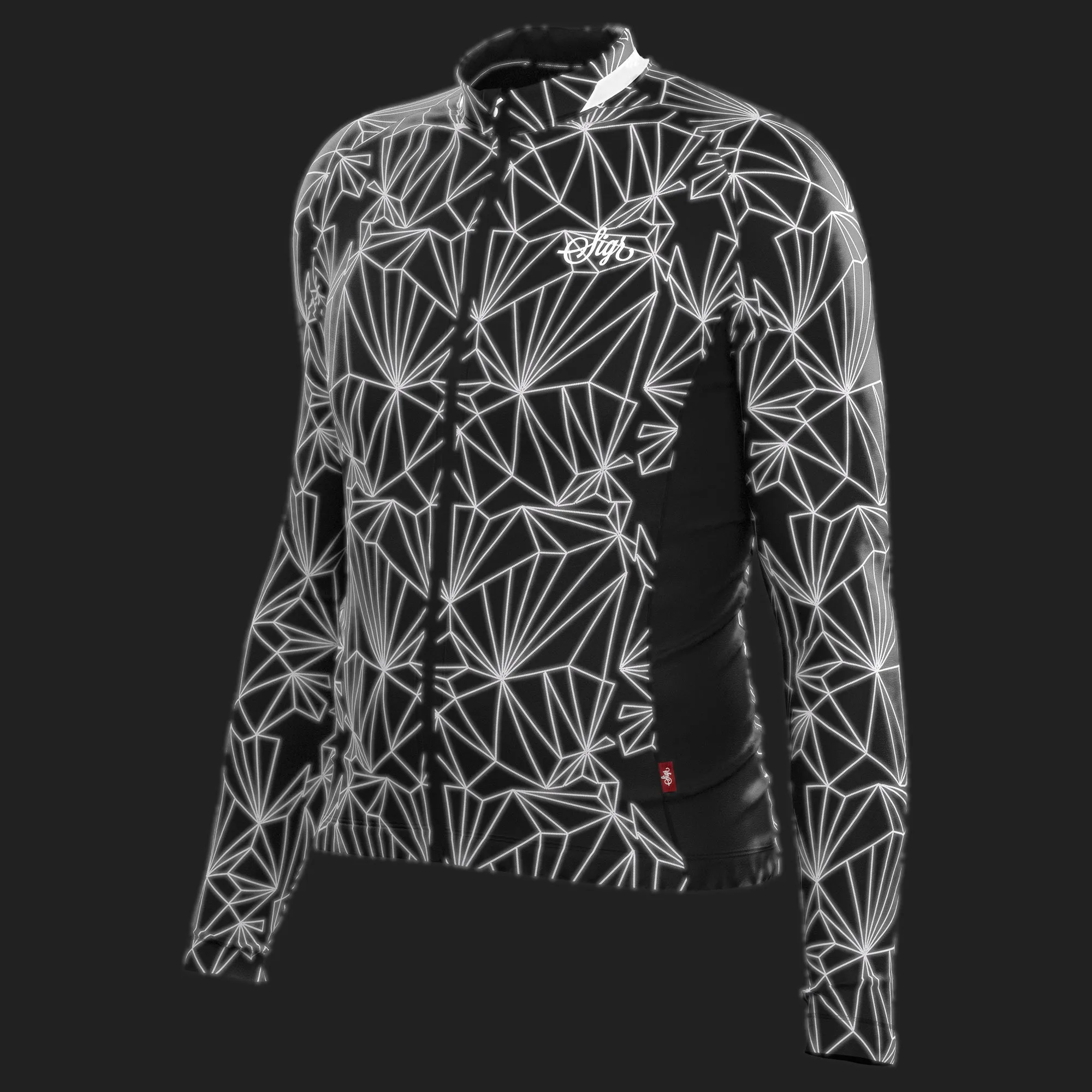 Black Iris Norrsken Men's  Long Sleeved Reflective Cycling Jersey