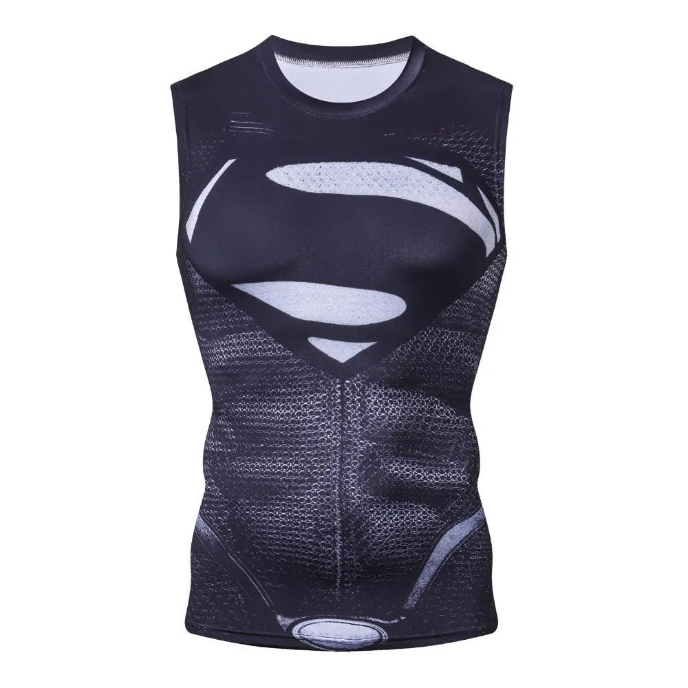 Black SUPERMAN Compression Tank Top