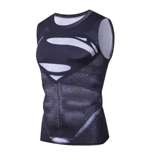 Black SUPERMAN Compression Tank Top