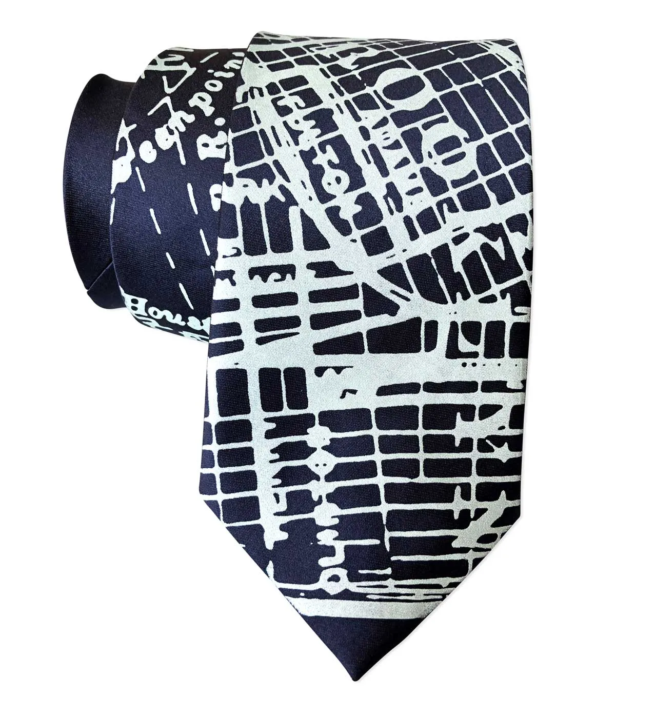 Brooklyn City Map Necktie, New York Tie