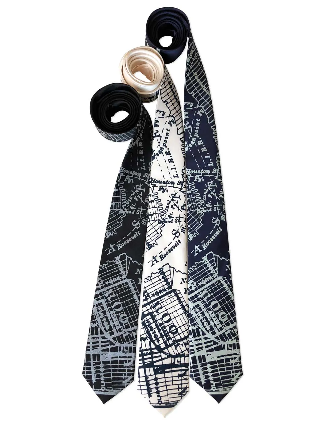 Brooklyn City Map Necktie, New York Tie