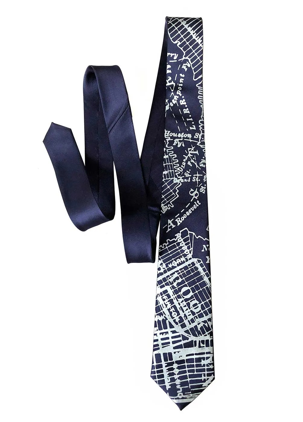 Brooklyn City Map Necktie, New York Tie