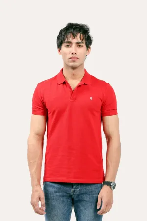 Buttoned Collar Polo Shirt