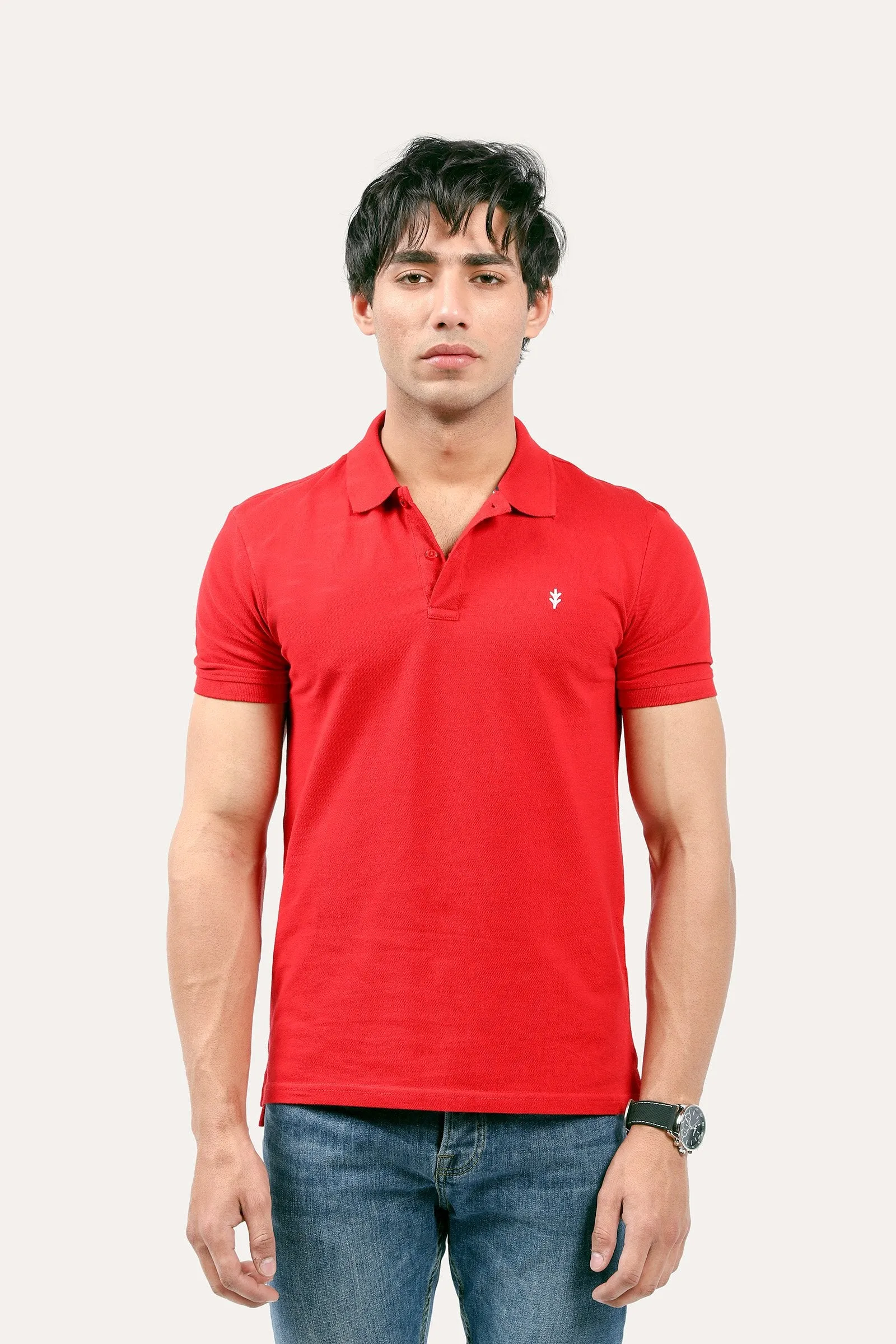 Buttoned Collar Polo Shirt