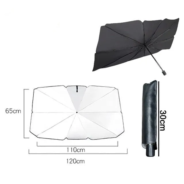 Car Sunshade Umbrella - Foldable Heat Insulation Protection for Auto Windshield 10 Ribs