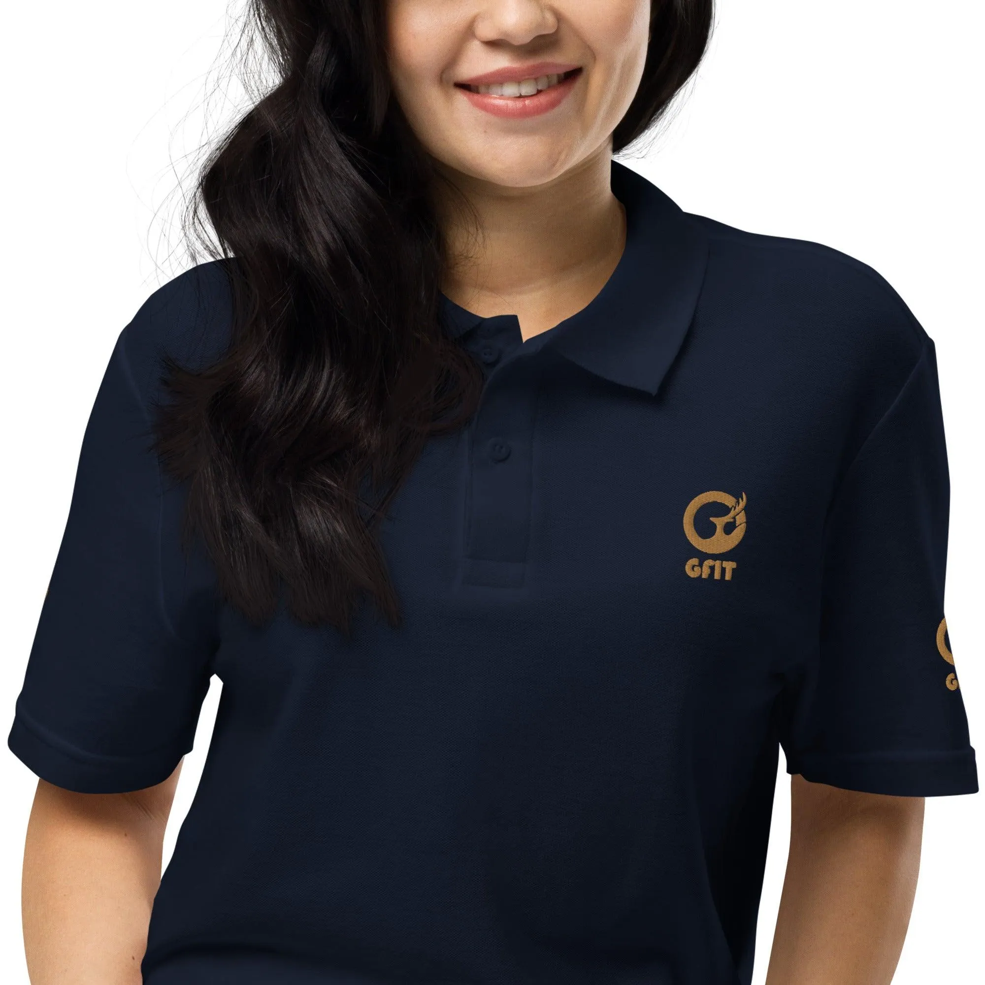 Classic Embroidered Unisex Pique Polo Shirt