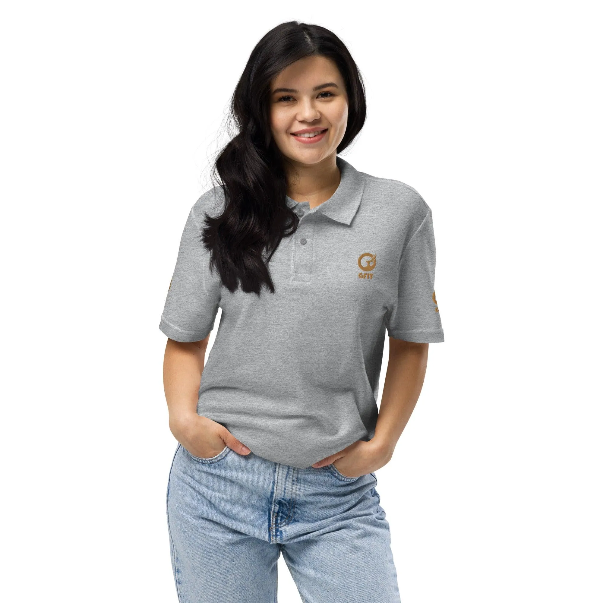 Classic Embroidered Unisex Pique Polo Shirt