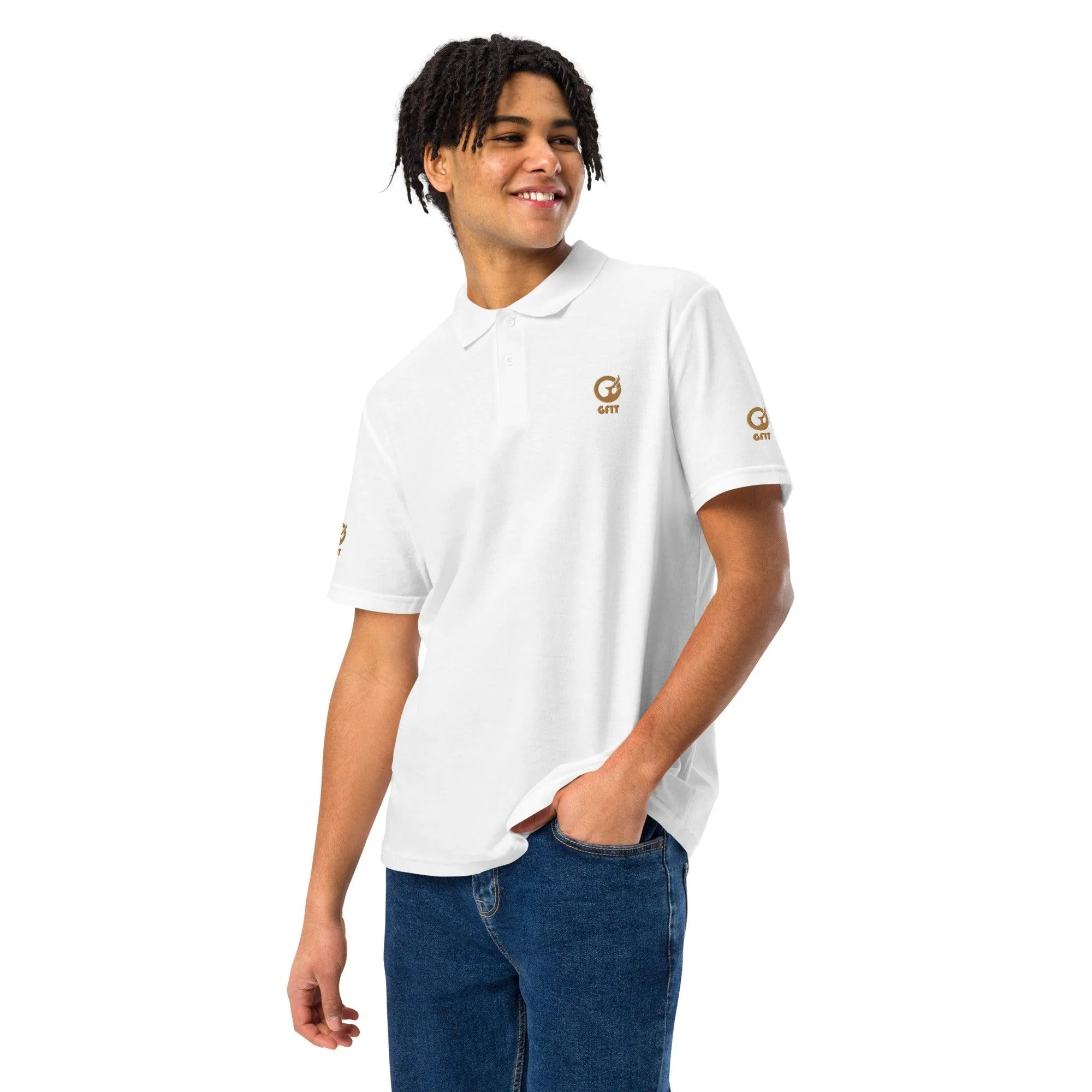 Classic Embroidered Unisex Pique Polo Shirt