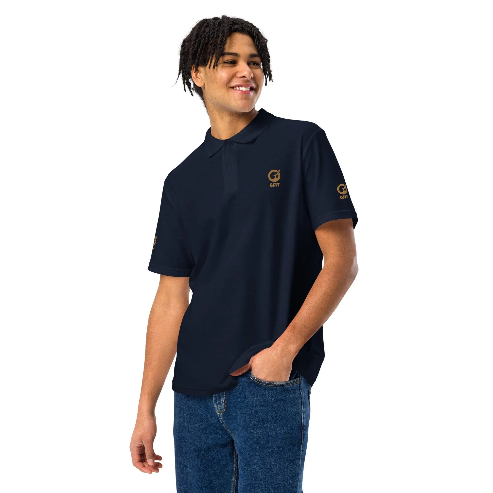 Classic Embroidered Unisex Pique Polo Shirt