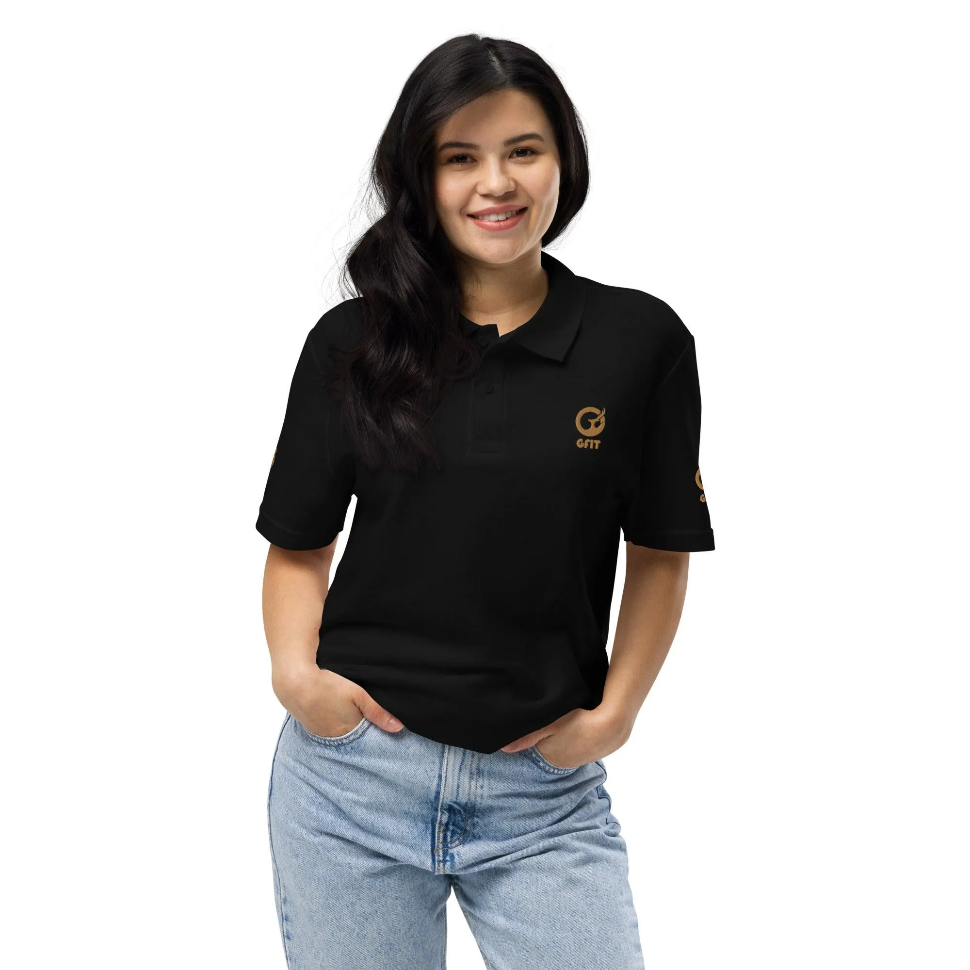 Classic Embroidered Unisex Pique Polo Shirt