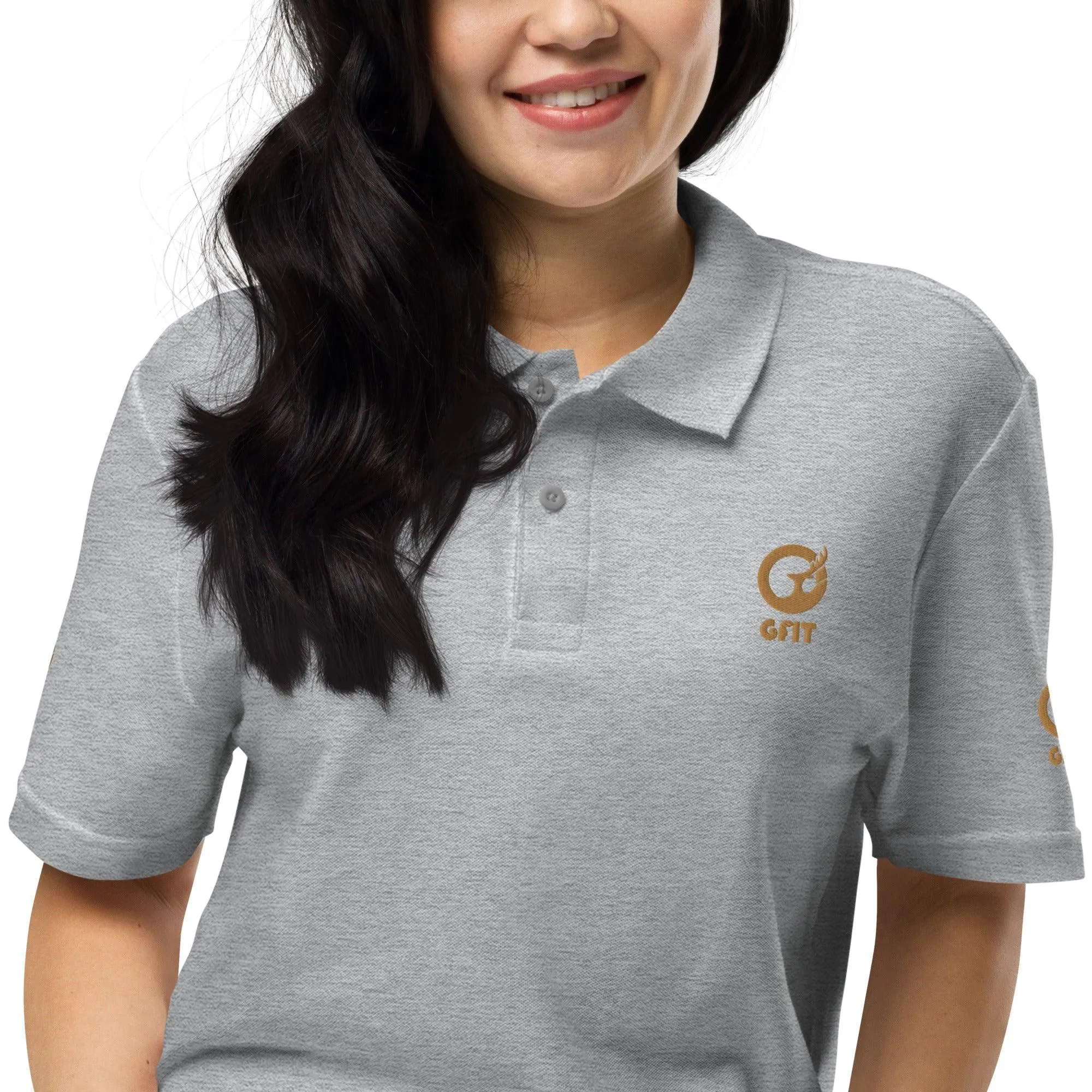 Classic Embroidered Unisex Pique Polo Shirt