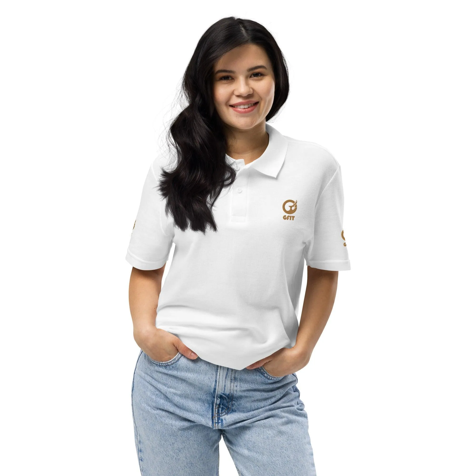 Classic Embroidered Unisex Pique Polo Shirt