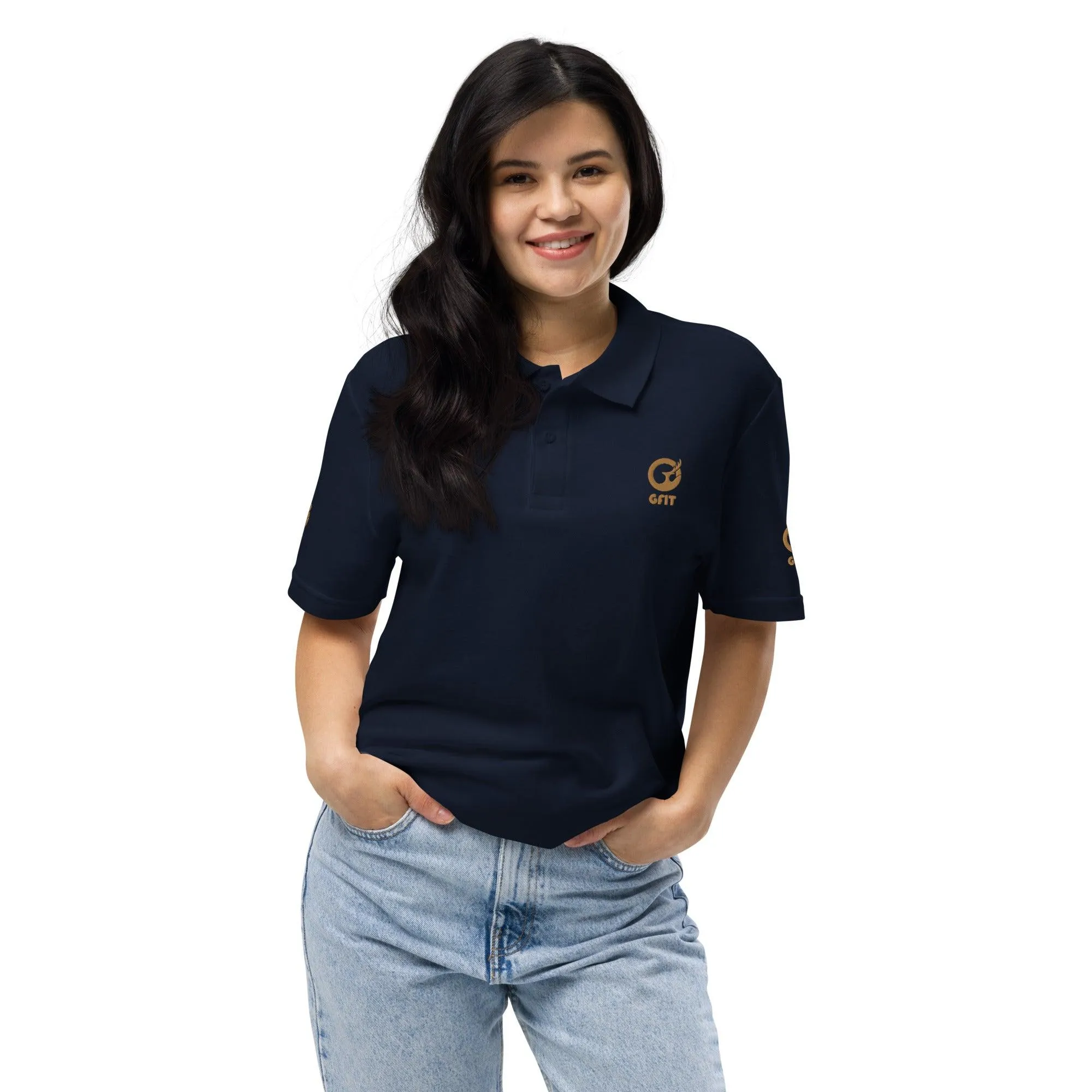 Classic Embroidered Unisex Pique Polo Shirt