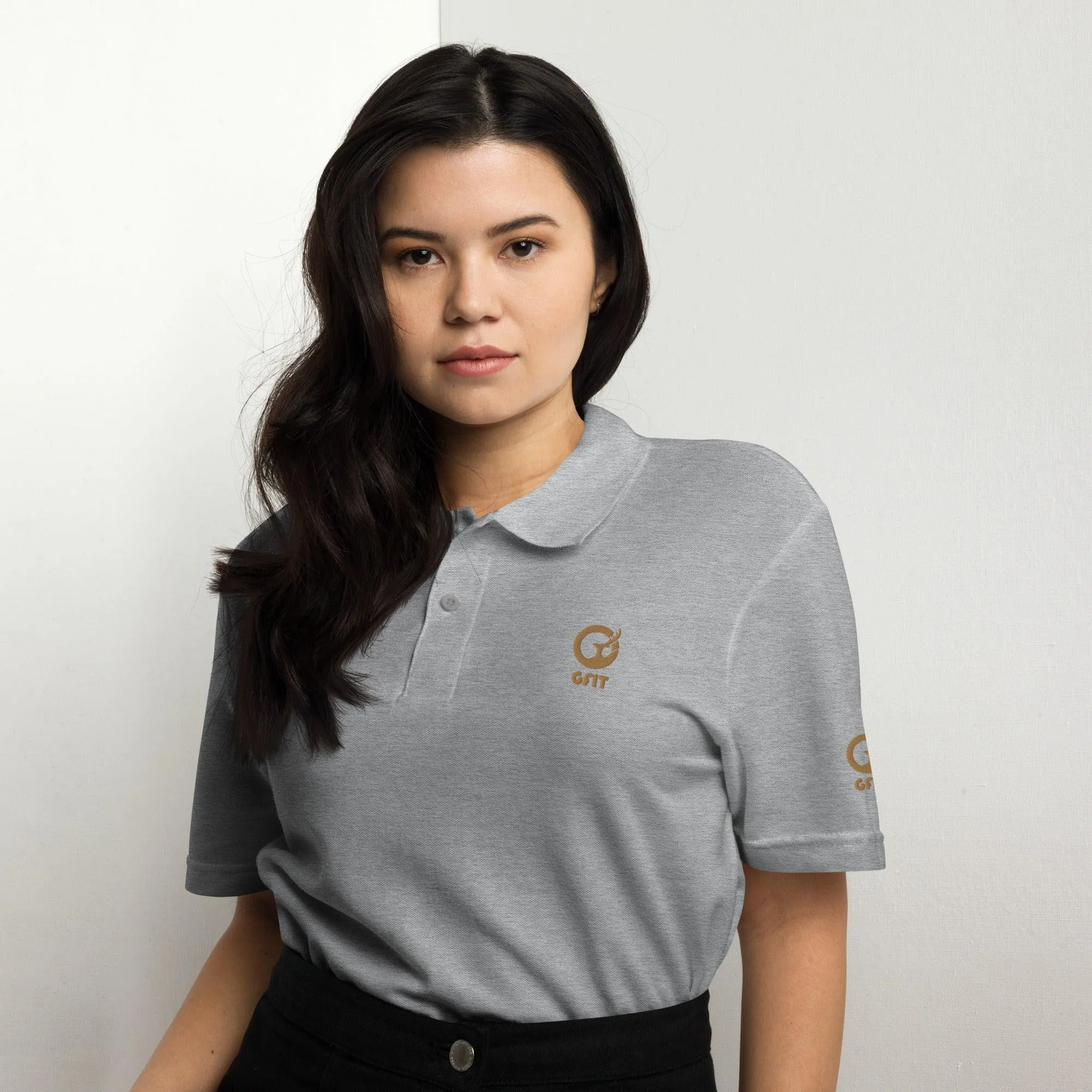 Classic Embroidered Unisex Pique Polo Shirt