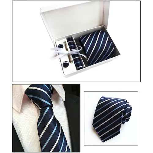 Classy Men Box - Navy Blue Striped