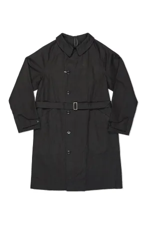 Mitsou Cohérence Black Cotton-Linen Blend Coat