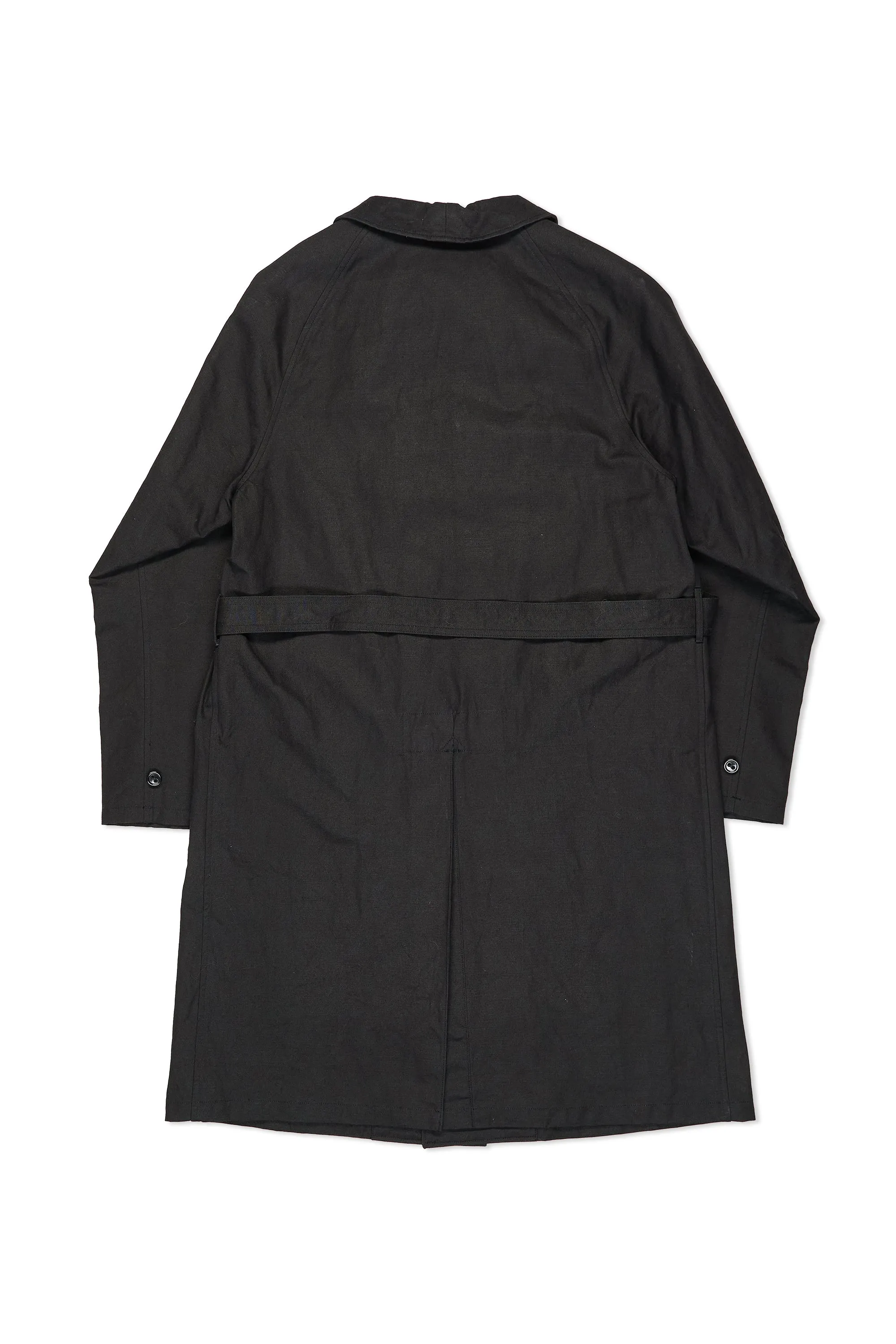 Mitsou Cohérence Black Cotton-Linen Blend Coat