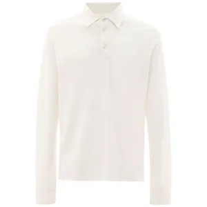 Corneliani White Cotton Polo Shirt