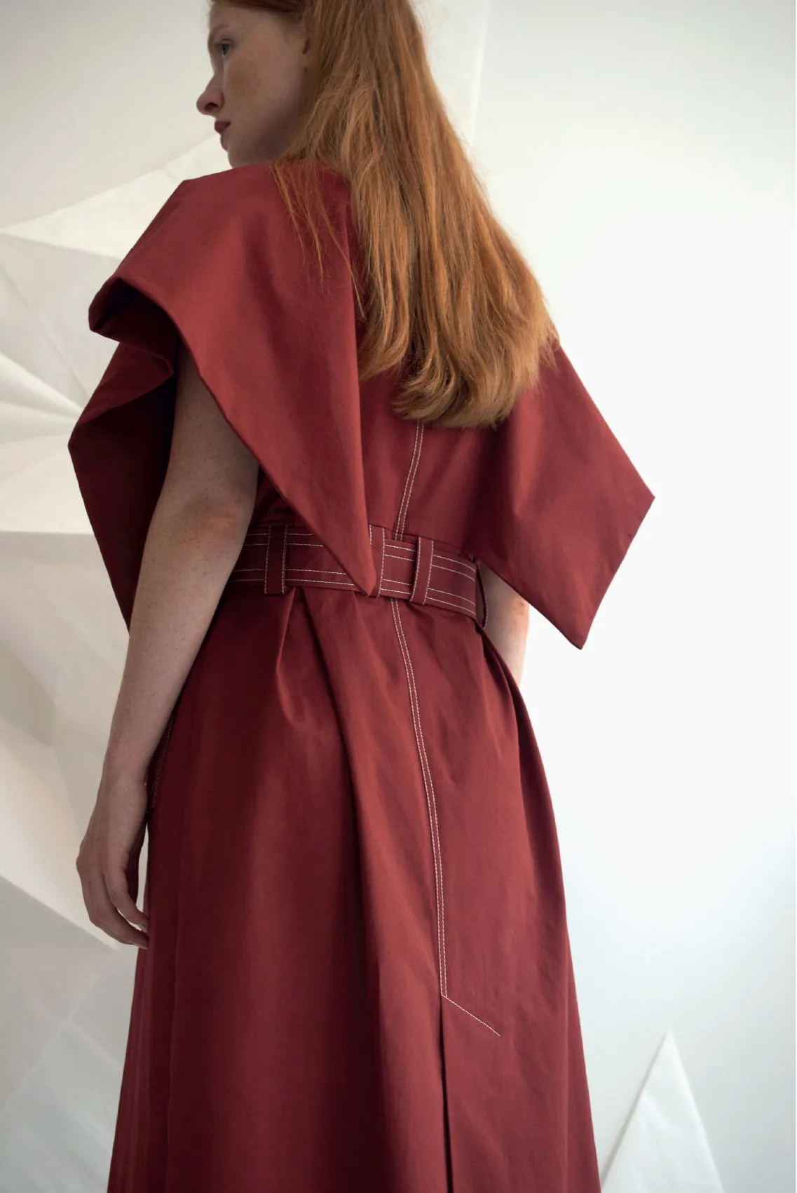 Cotton Gabardine Wing Coat Dress