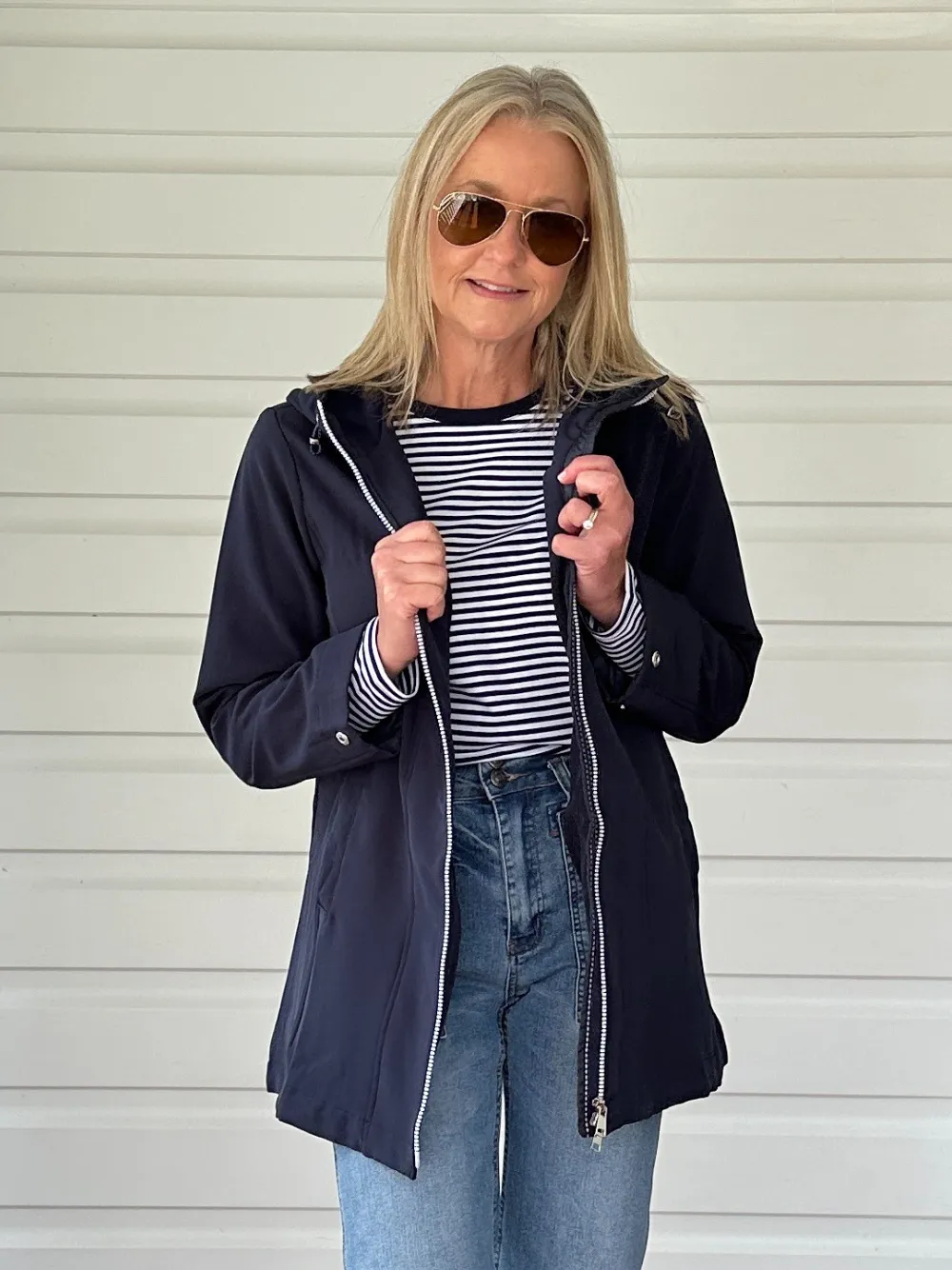 Cruise Hooded Jacket - Navy