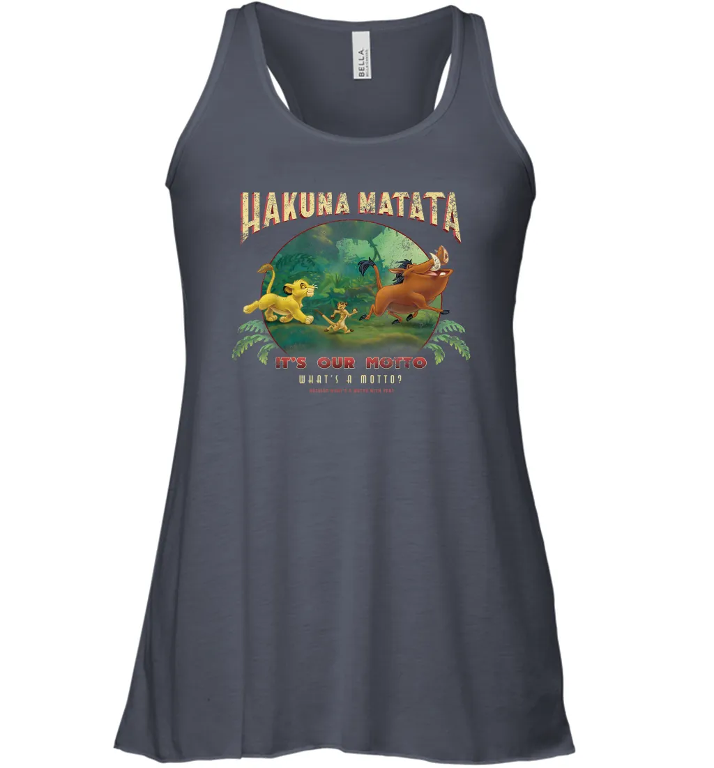 Disney Lion King Hakuna Matata Motto Simba Timon Pumbaa Women Racerback Tank