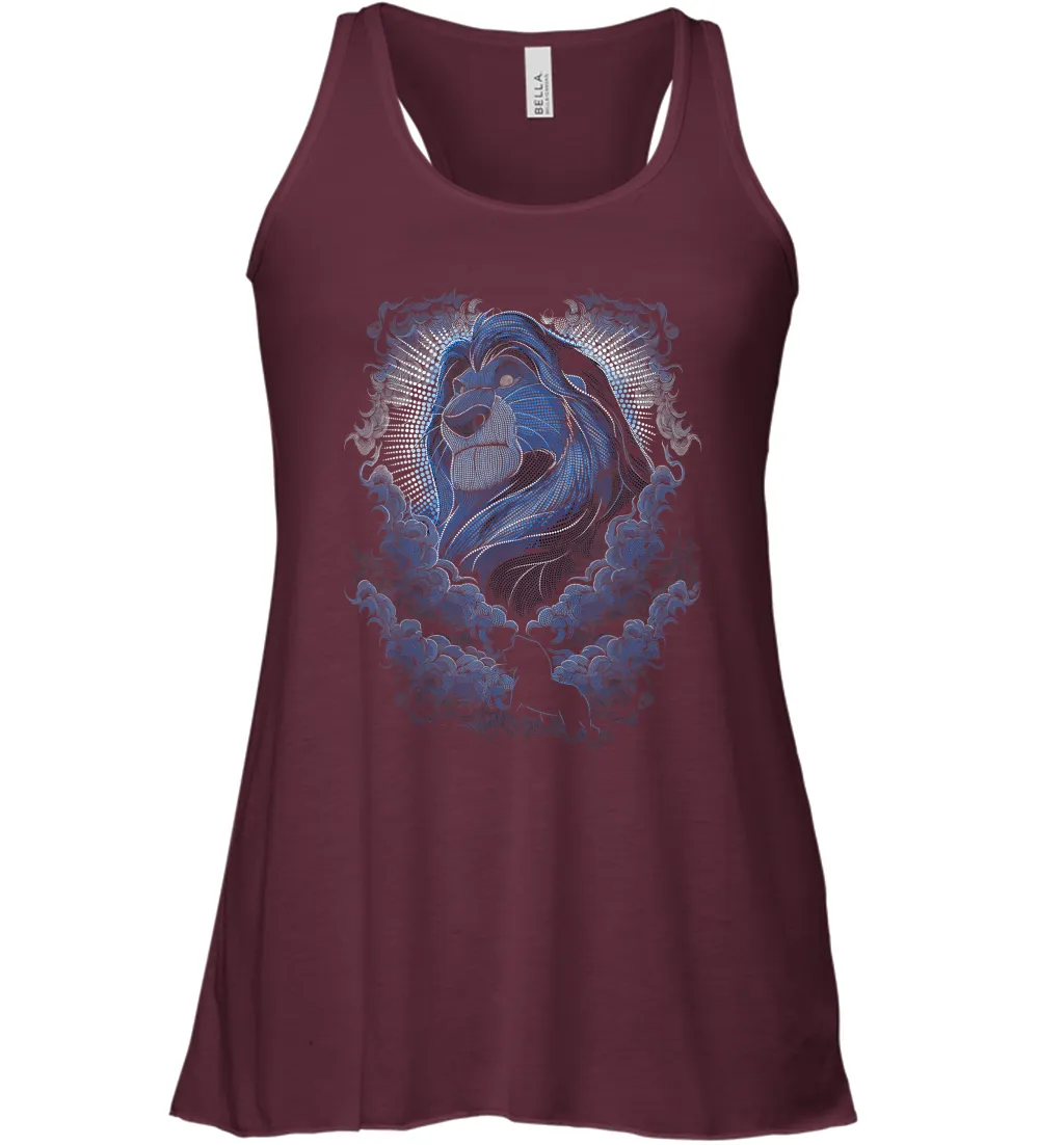 Disney Lion King Mufasa In The Sky Women Racerback Tank