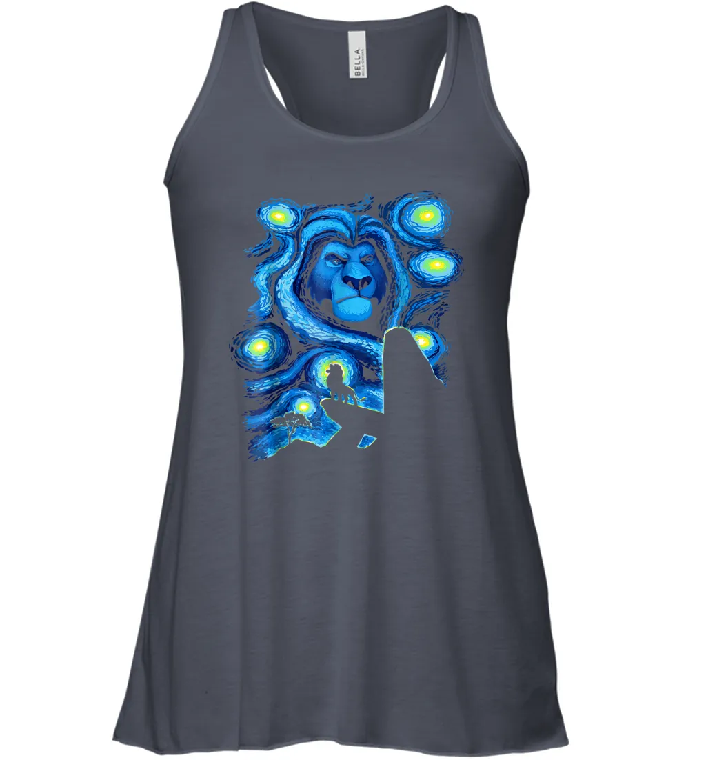 Disney Lion King Mufasa Starry Night Pride Rock Women Racerback Tank