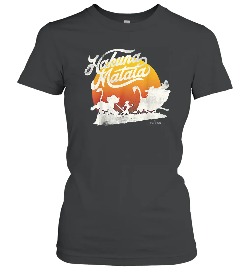 Disney The Lion King Hakuna Matata Sunset Women Cotton T-Shirt