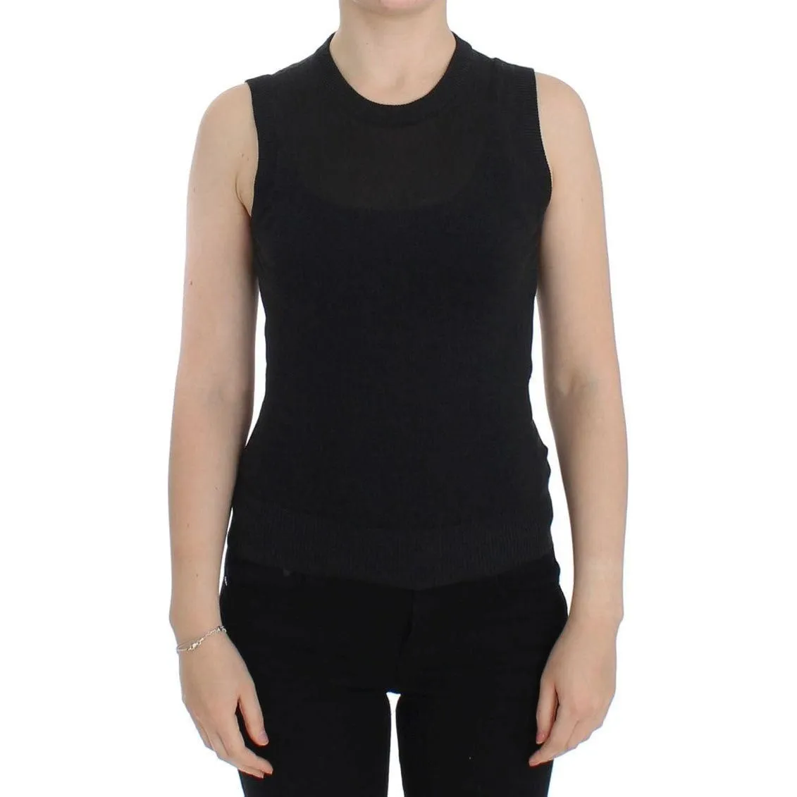 Dolce & Gabbana Elegant Black Sleeveless Pullover Vest