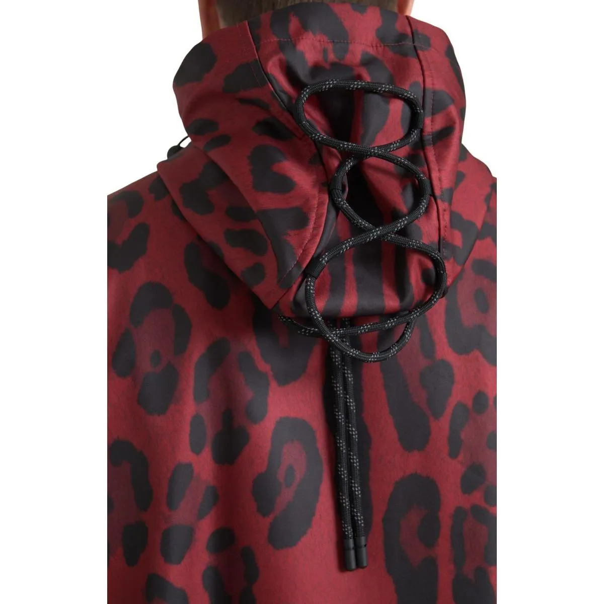 Dolce & Gabbana Radiant Red Leopard Print Hooded Jacket