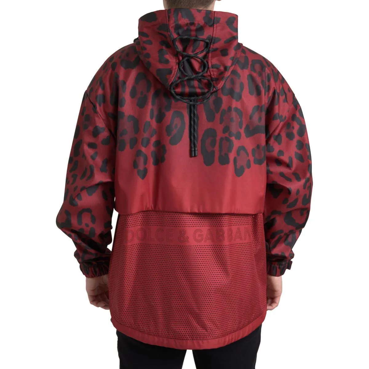 Dolce & Gabbana Radiant Red Leopard Print Hooded Jacket