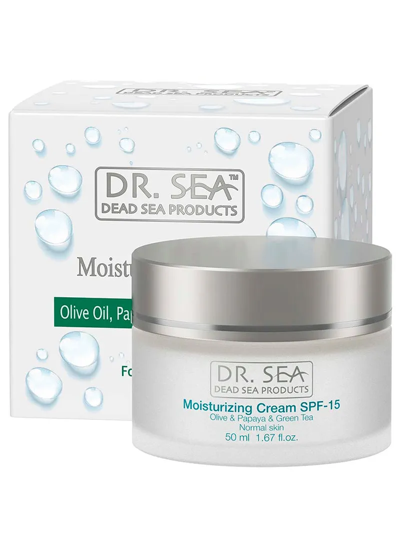 DR. SEA - Moisturizing Cream with Olive Oil, Papaya and Green Tea Extracts SPF-15