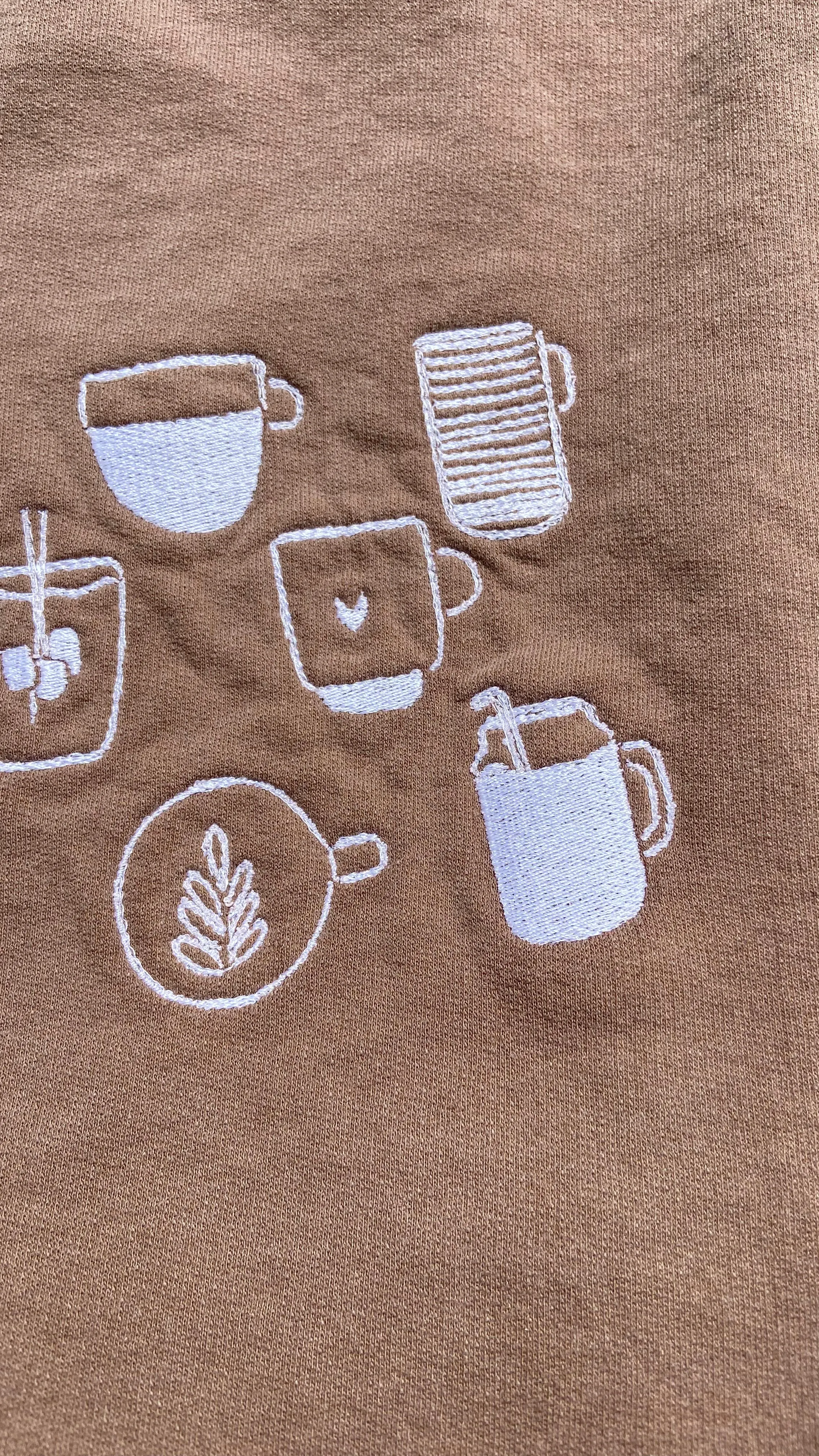 Embroidered Coffee Cups