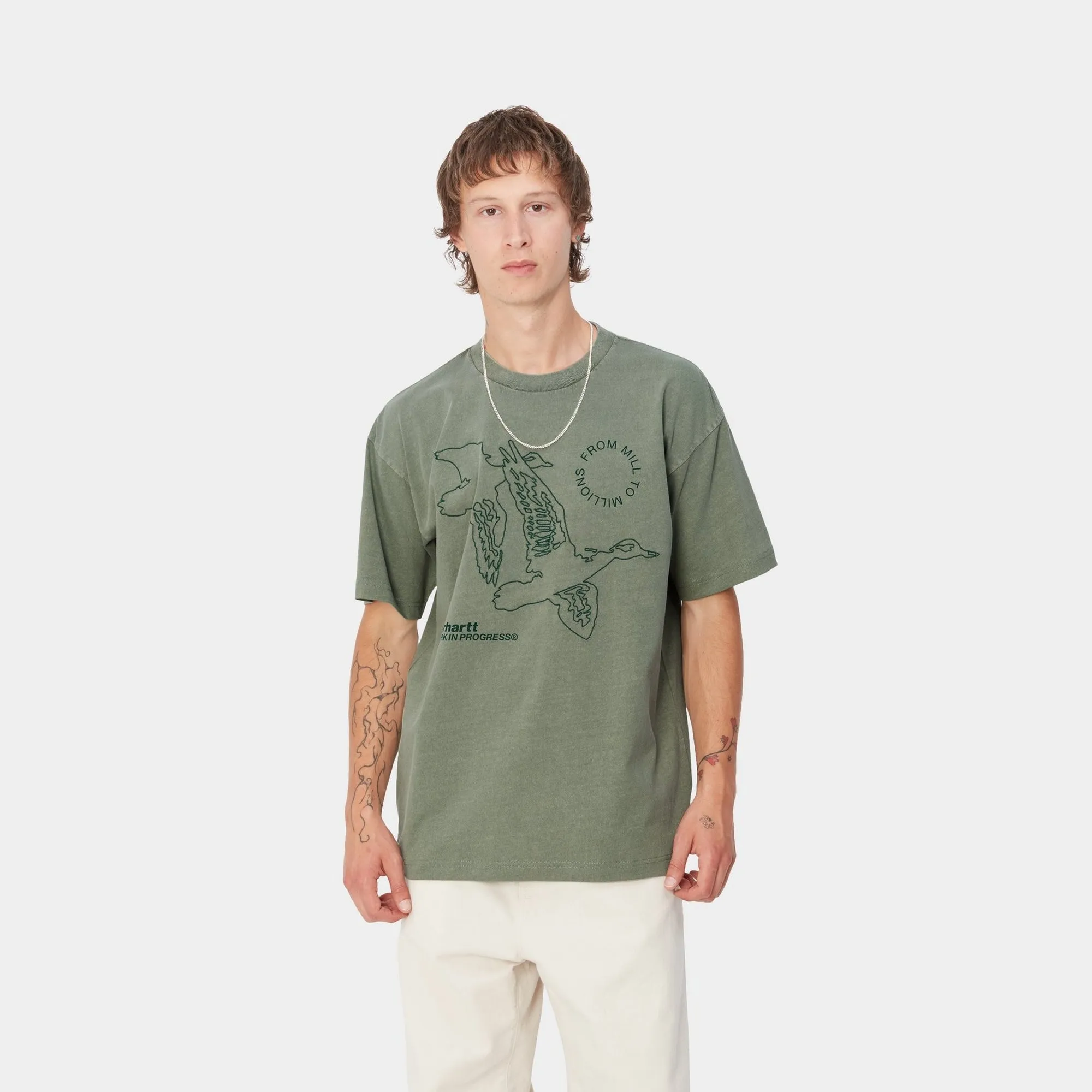 Flying Ducks T-Shirt | Duck Green