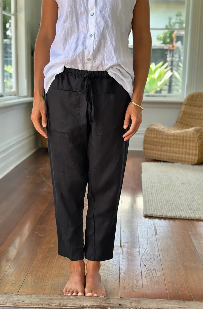 Frockk Jessie Linen Pant in Black