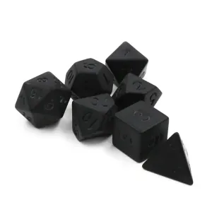 Frosted Black Digital Dice Set