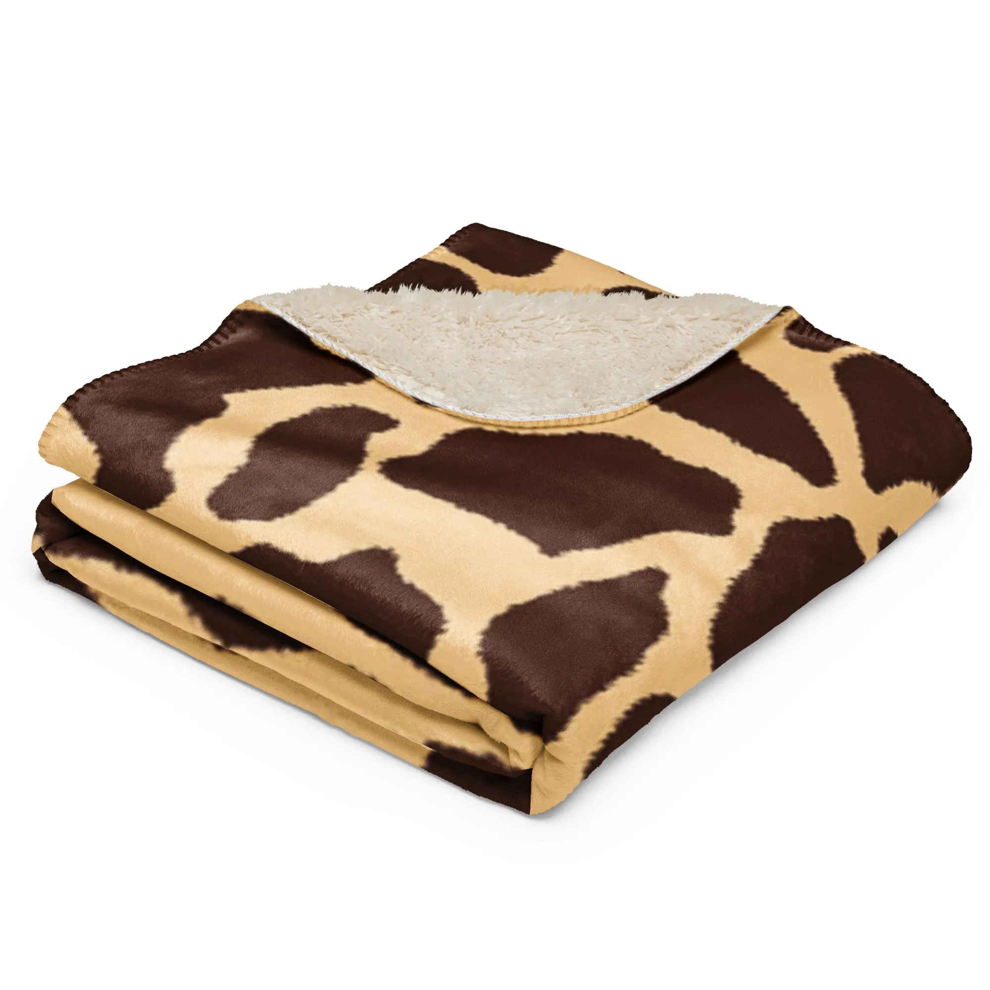 Giraffe Print Sherpa blanket lioness-love