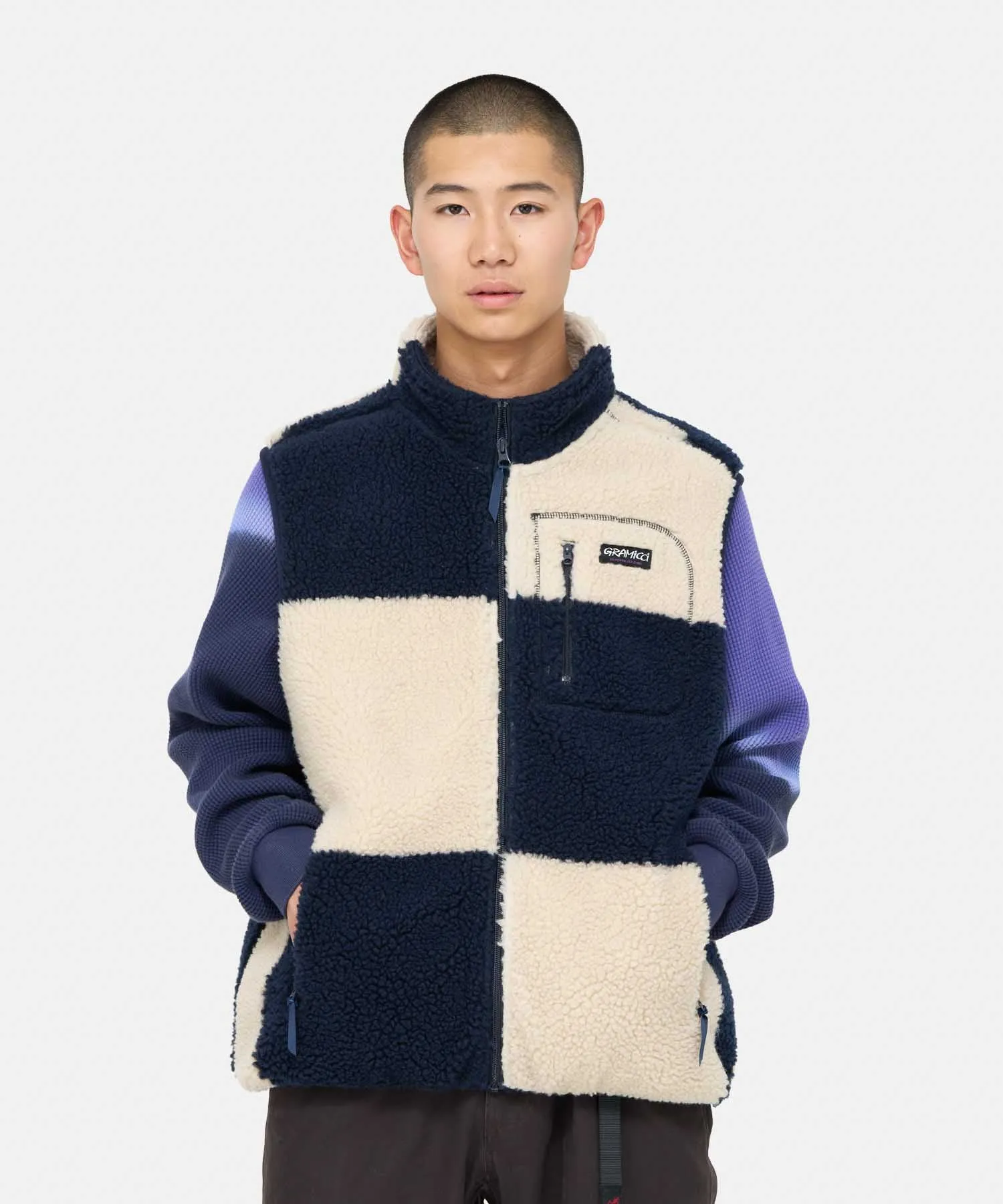 Gramicci Checkered Sherpa Vest